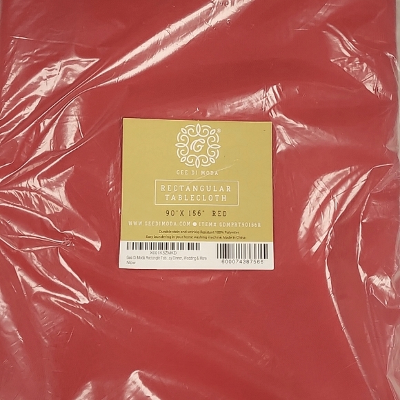 Red Tablecloth 90" x 156" - Picture 1 of 2